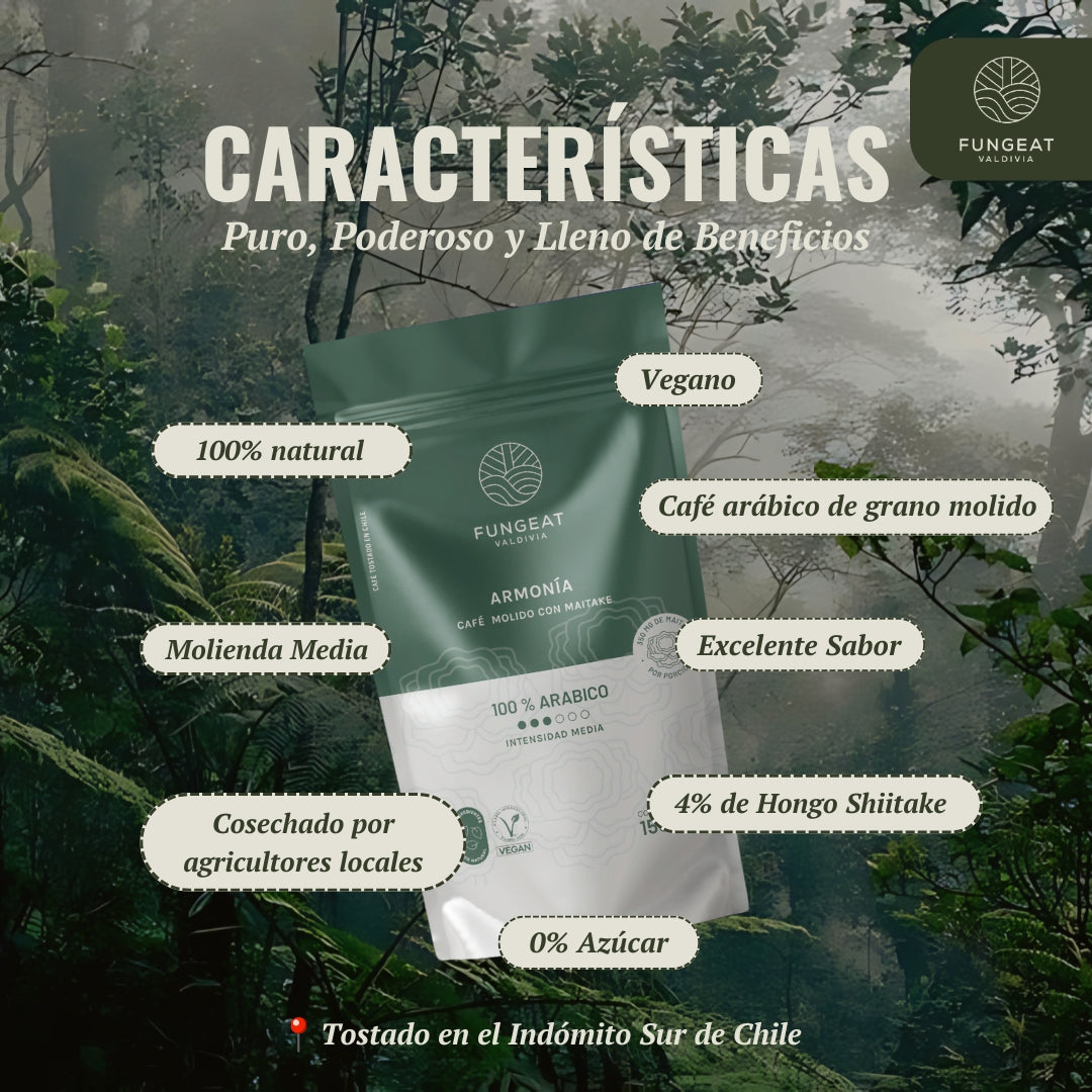 Café Armonía con hongo Maitake 250g