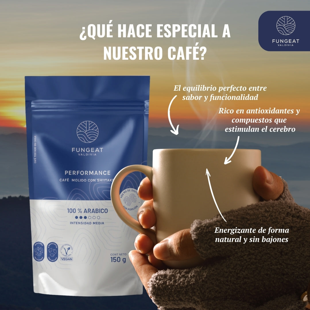 Café Performance con hongo Shiitake 250g