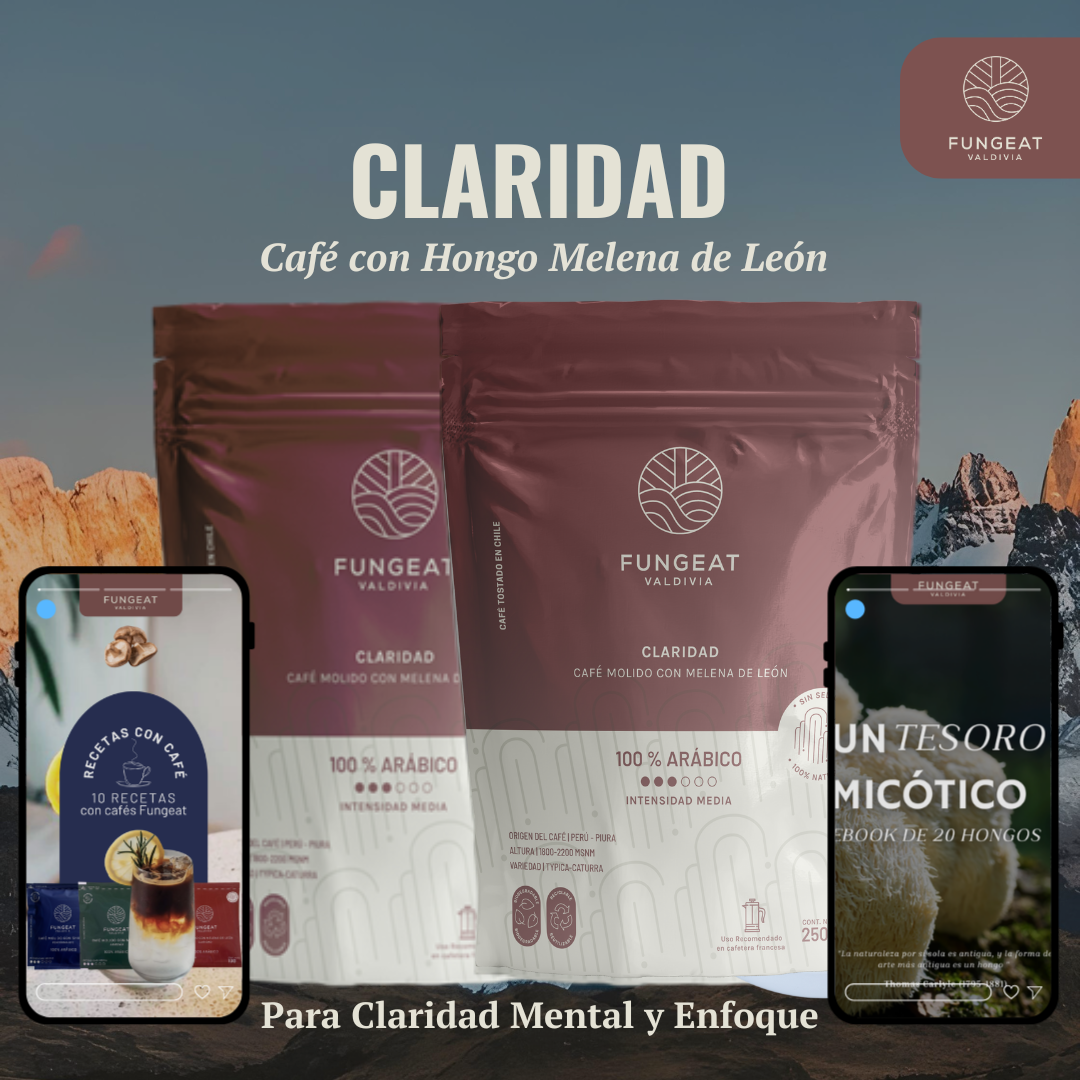 Pack Café Claridad con Hongo Melena de León + Ebooks + Envío gratis