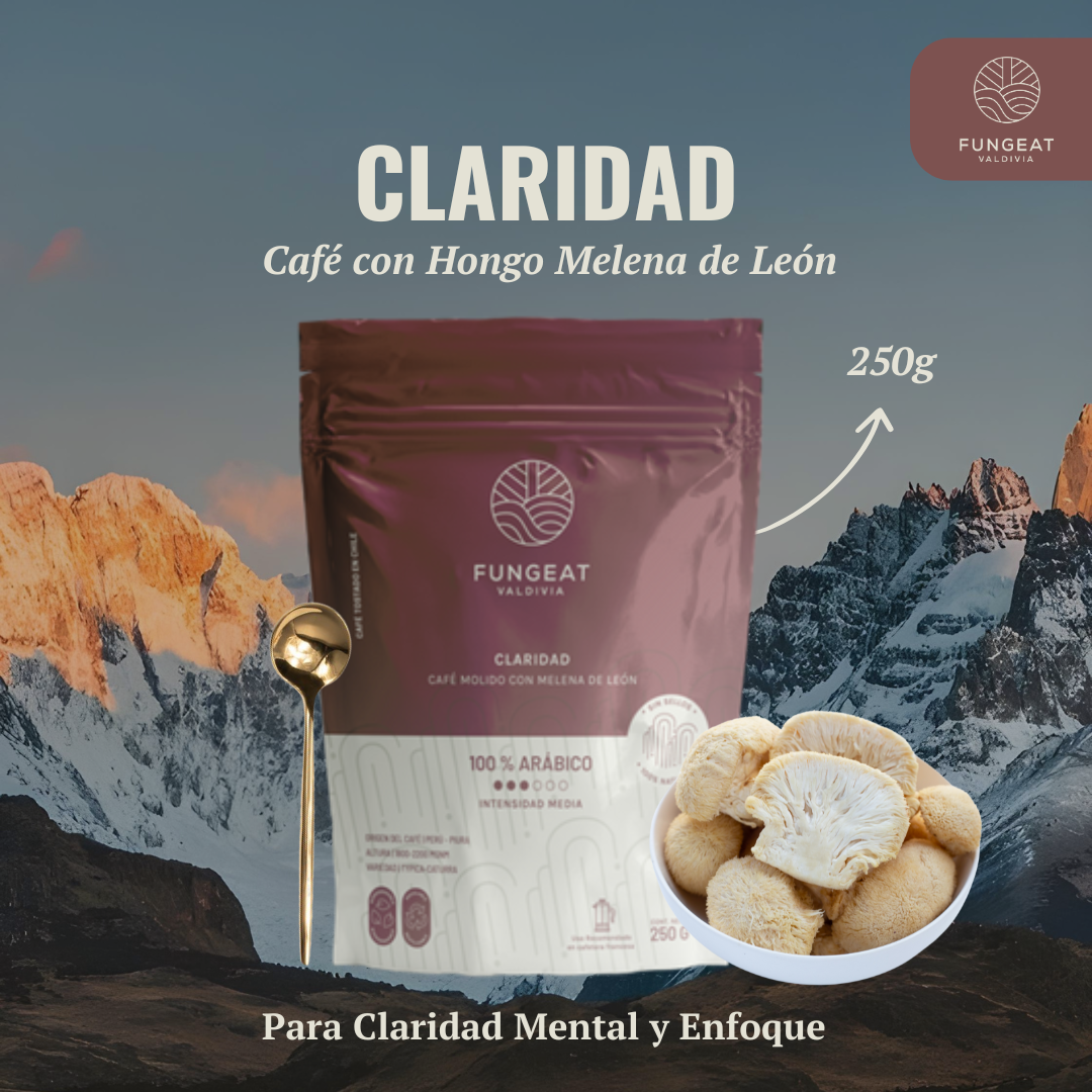 Café Claridad con hongo Melena de León