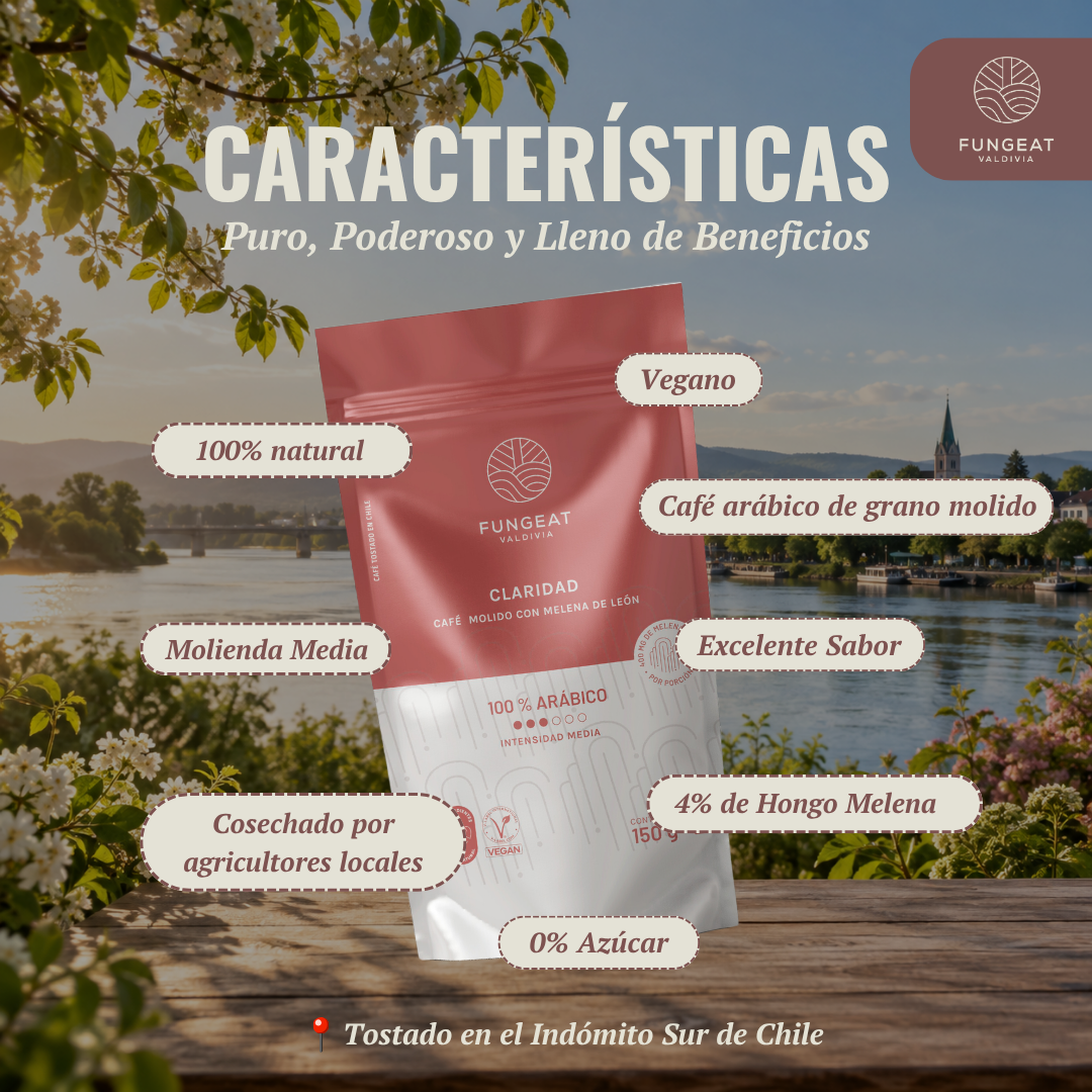 Café Claridad con hongo Melena de León 150g