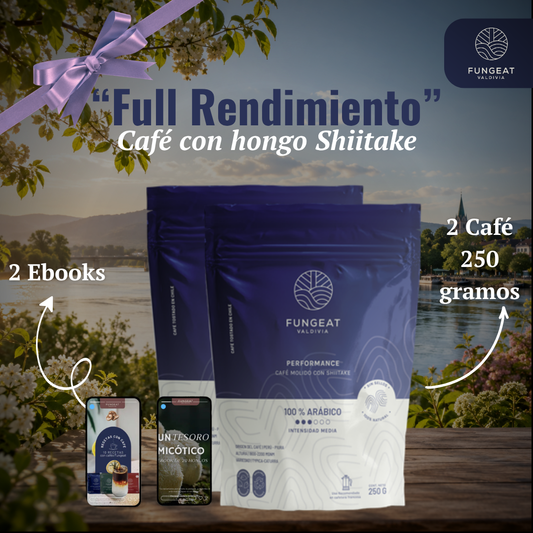 Pack Full Rendimiento con Hongo Shiitake + Ebooks + Envío gratis (250g + 250g + EBooks)